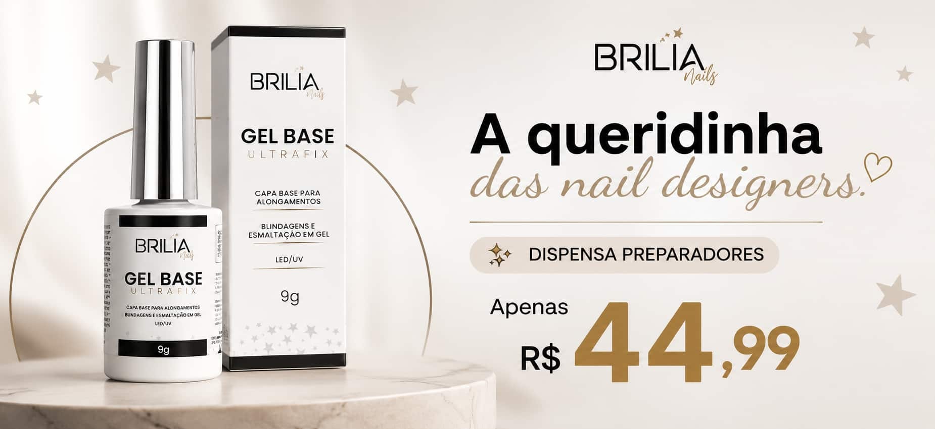Produtos Brilia para unhas de gel