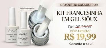 Banner de liquida de esmalte em gel