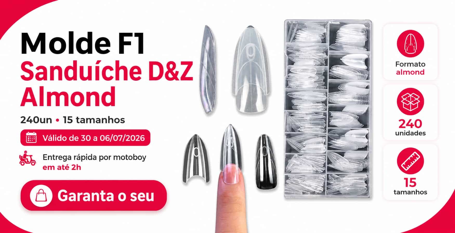 Banner de liquida de esmalte em gel