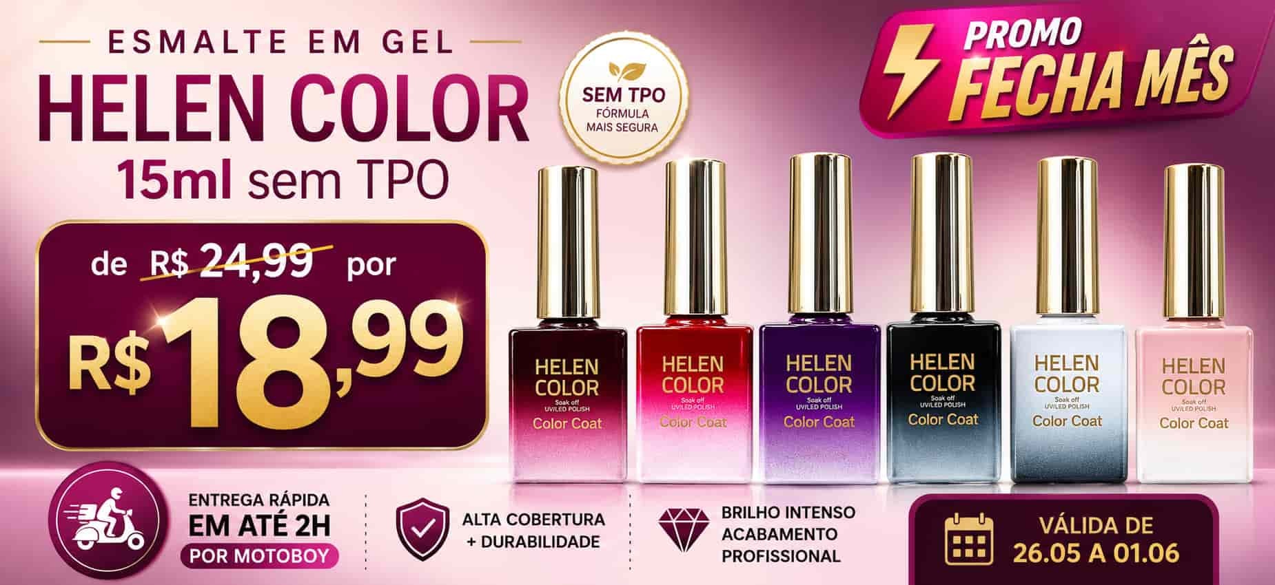 esmalte em gel marrom