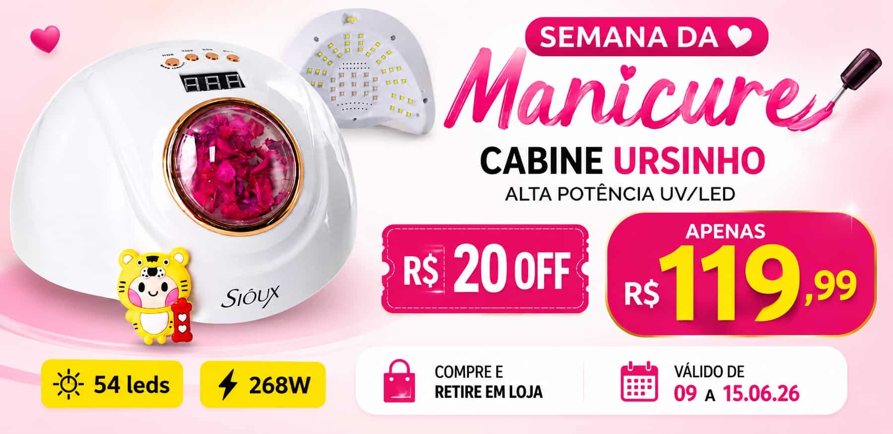 Promoção de cabine para unhas