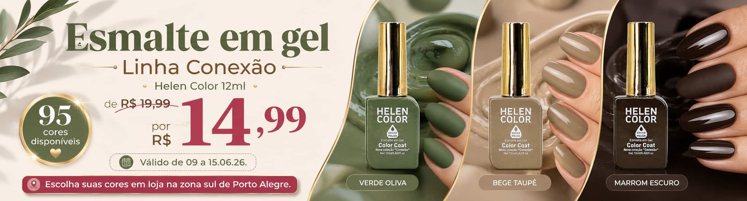 Banner fixo de promo de esmalte em gel