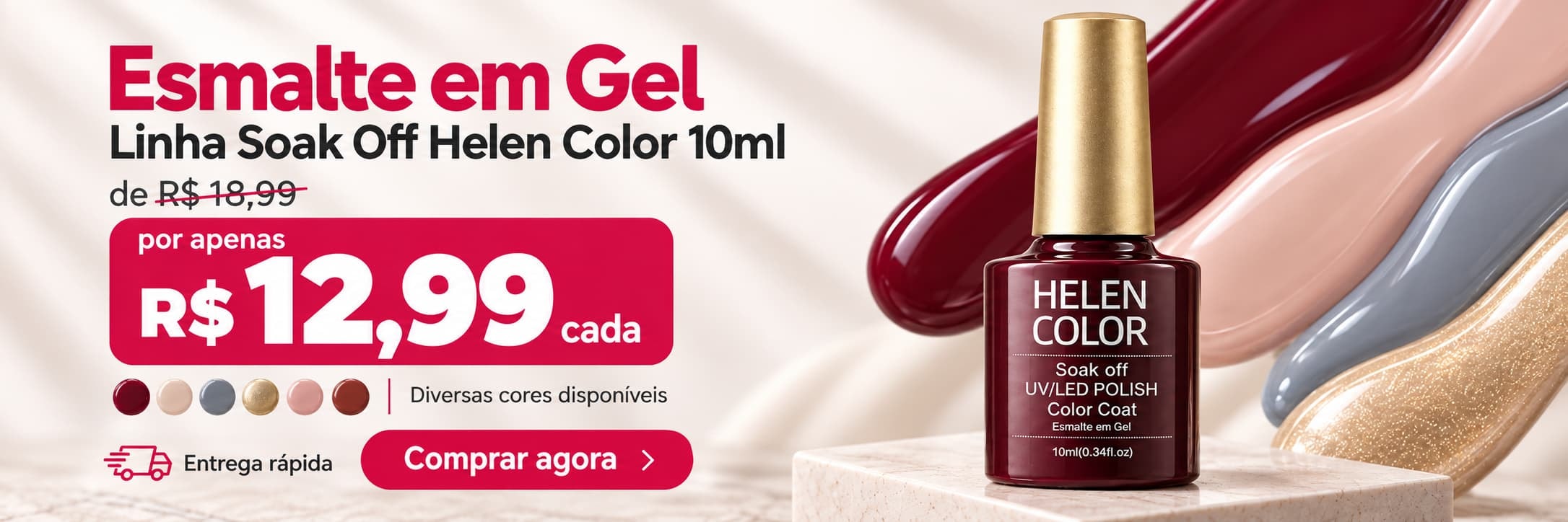 Esmalte em gel Real Love Linha Classic — oferta até 05/10/2026