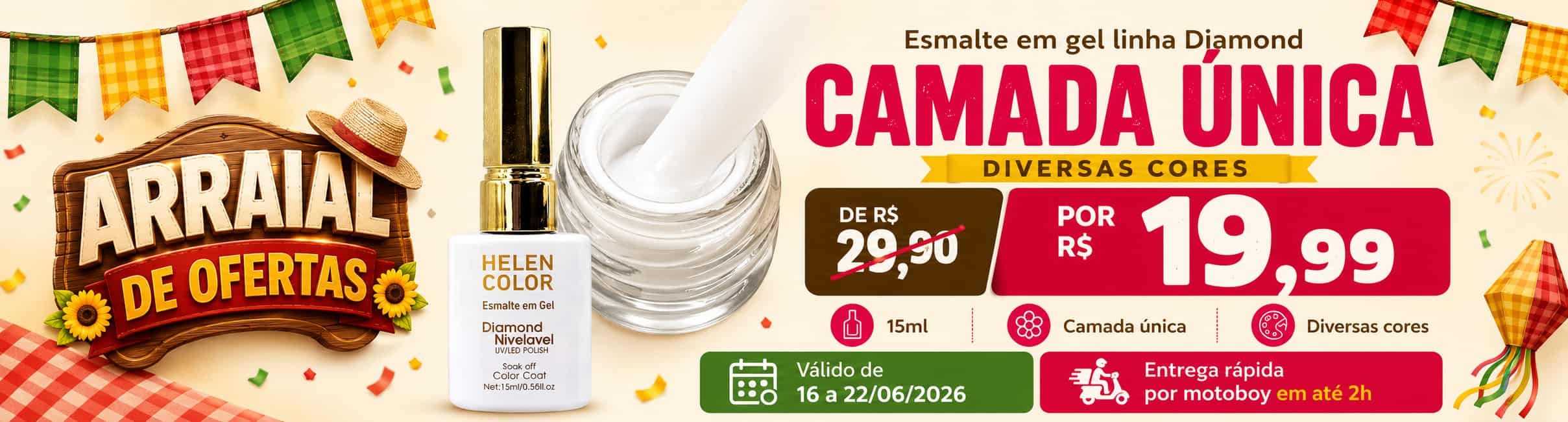 Banner fixo de promo de esmalte em gel