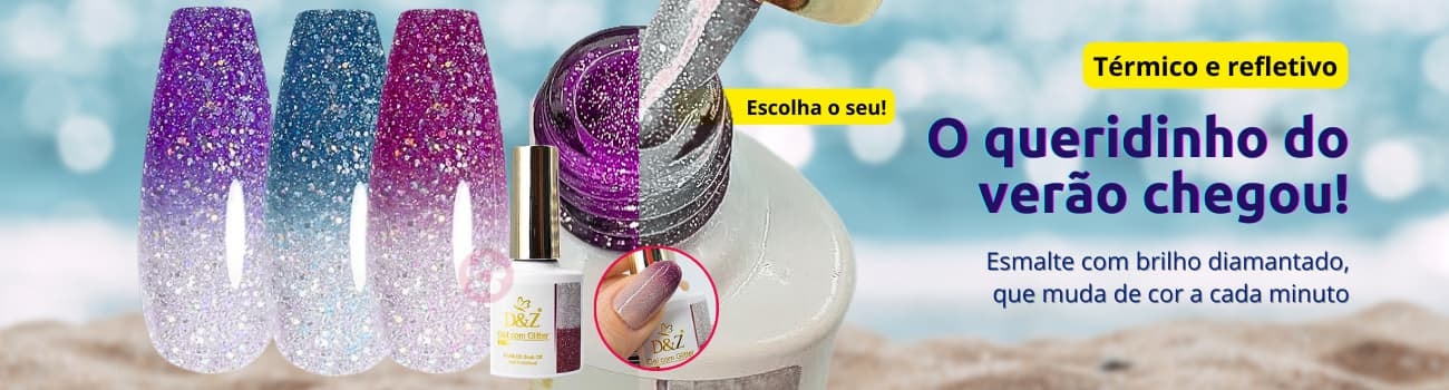 Esmalte em gel térmico refletivo