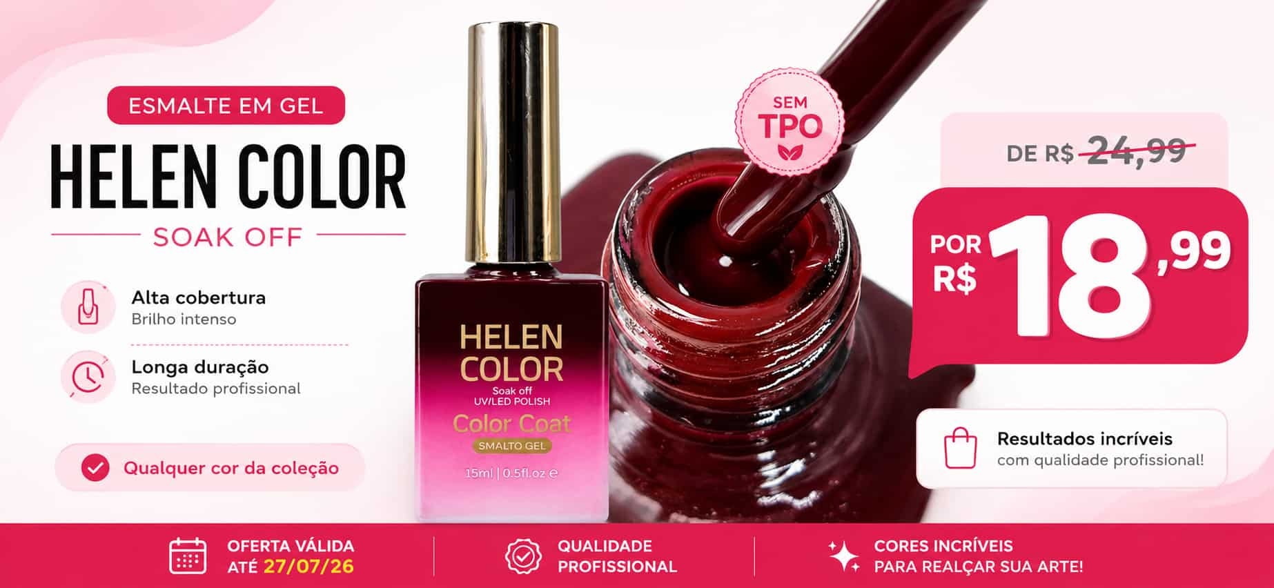 esmalte em gel marrom