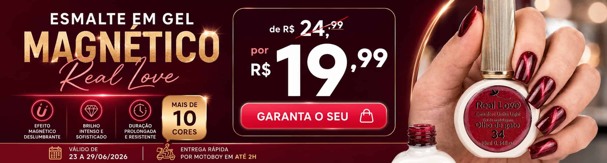 Banner fixo de promo de esmalte em gel