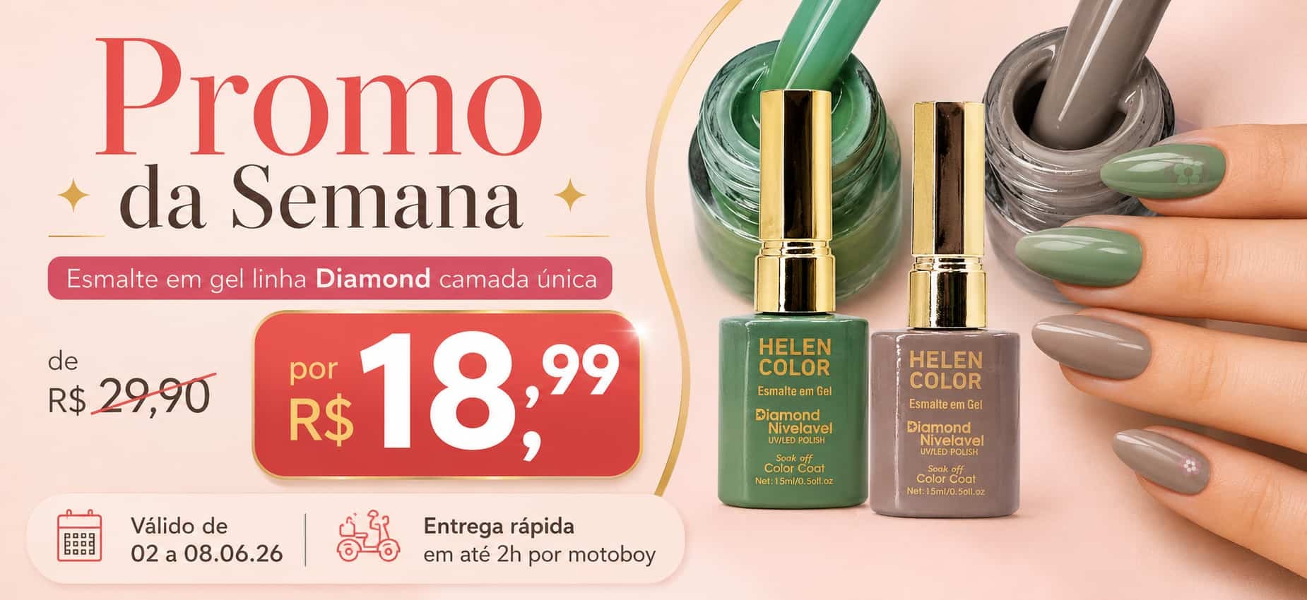 Promoções de esmalte em gel