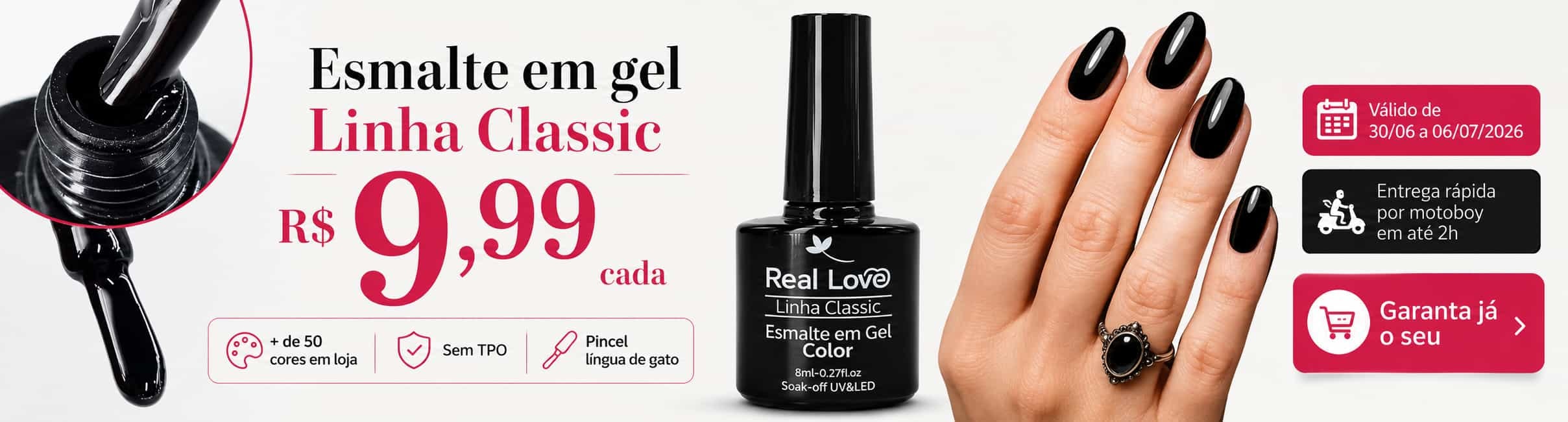 Banner fixo de promo de esmalte em gel