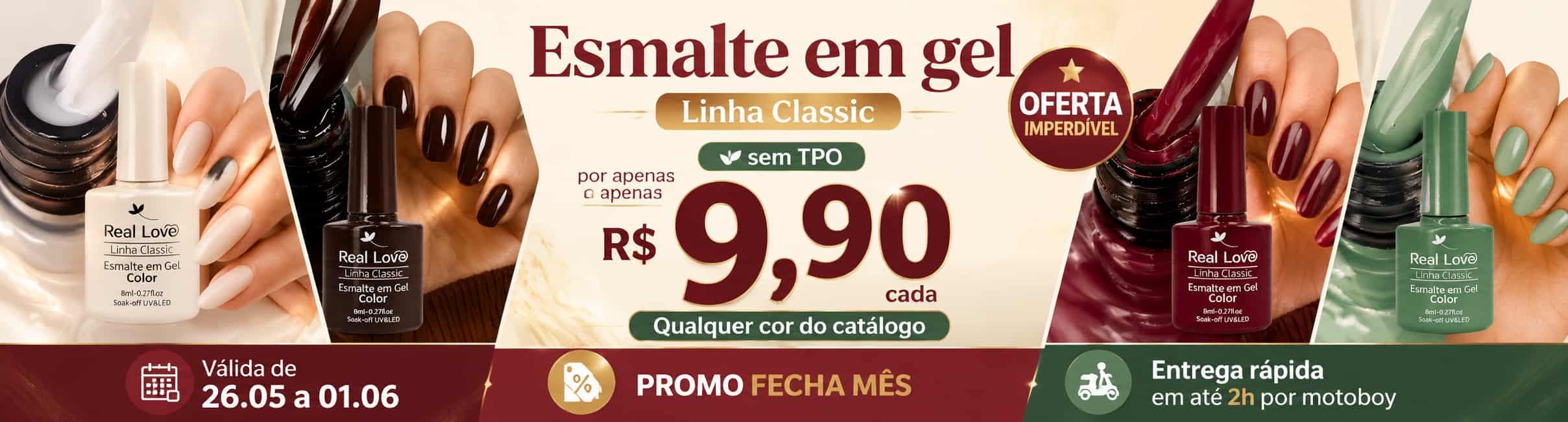 Banner fixo de promo de esmalte em gel