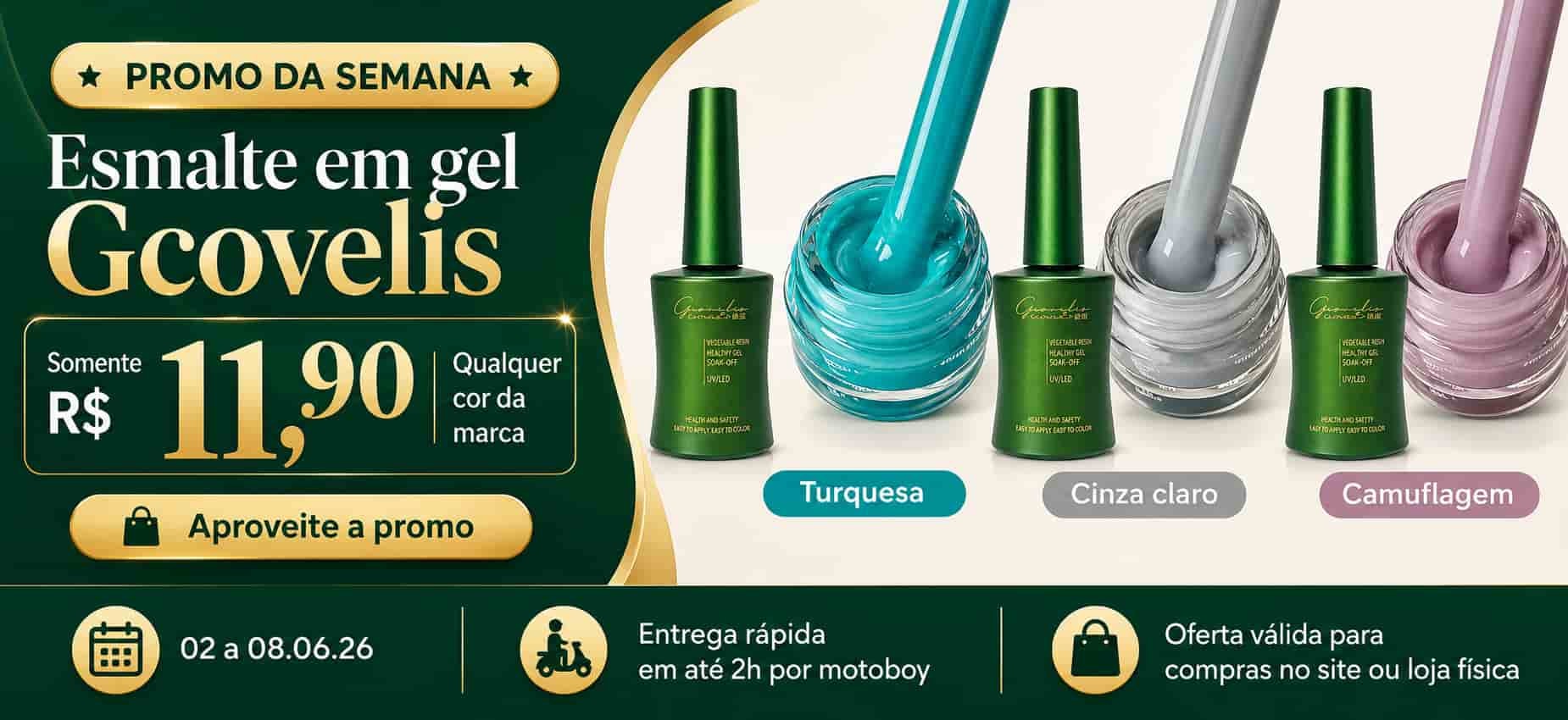 esmalte em gel marrom