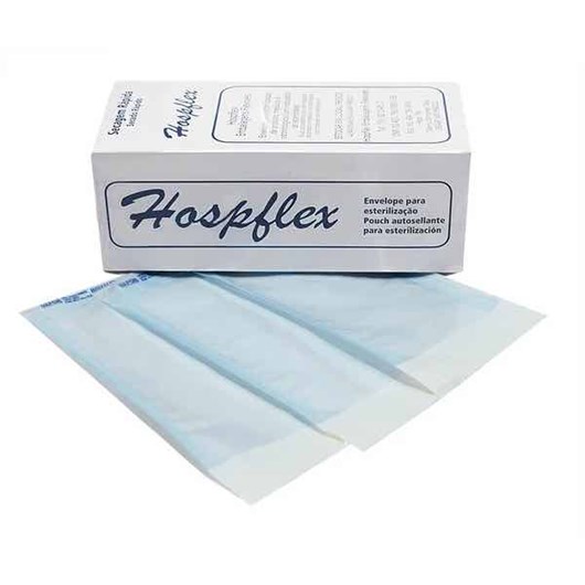 100 Envelopes Para Esterilização 9 X 20cm Hospflex - Imagem principal - dab9c72c-2108-40f1-9636-16b033976698