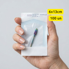 100 Envelopes Para Esterilização De Brocas 6x13cm Hospflex 100 Envelopes Para Esterilização De Brocas 6x13cm Hospflex