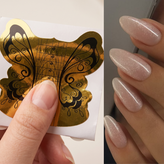 100 Moldes Para Unhas De Gel E Acrílico Helen Color Dourado para unhas