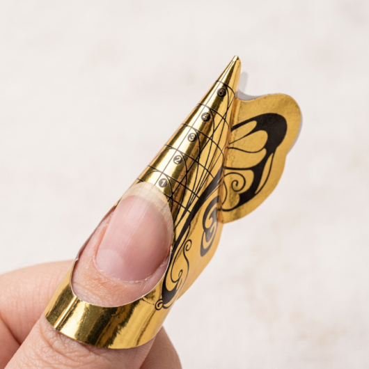 100 Moldes Para Unhas De Gel E Acrílico Helen Color Dourado para unhas