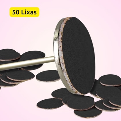 50 Lixa refil redonda 3cm autoadesiva Tamanho:80 Extra Grossa