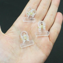 6 Presilhas Acrílicas Pequenas 6 Presilhas Acrílicas Pequenas