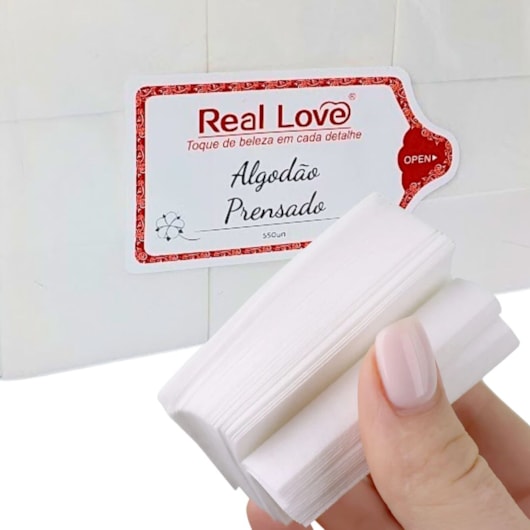 Algodão Prensado 550un Firme Real Love para unhas