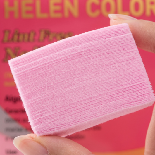 Algodão Prensado Wipes Rosa Helen Color Hard Sem Fiapos para unhas