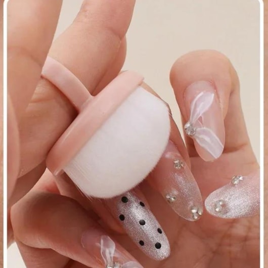 Anel espanador para manicure para unhas