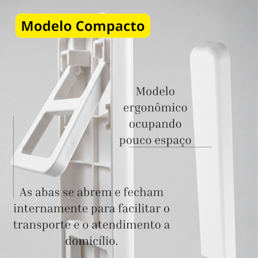 Apoio de Mão Dobrável para Manicure Portátil Compacto Branco para unhas