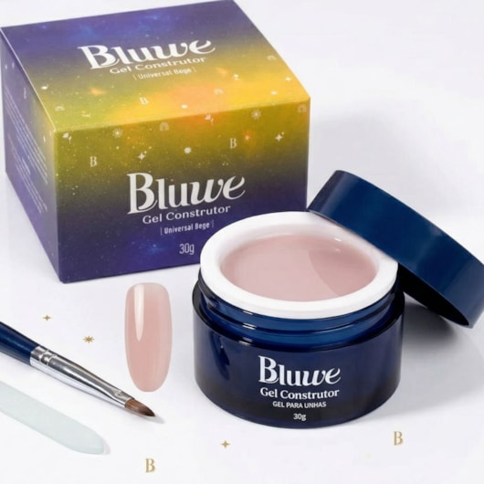Bluwe Gel Construtor Universal Bege (Nude) 30g para unhas
