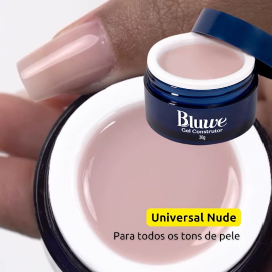 Bluwe Gel Construtor Universal Bege (Nude) 30g para unhas