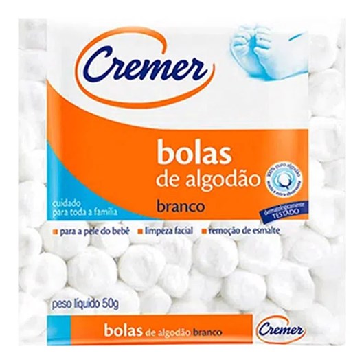 Bolas De Algodão Cremer 50g - Imagem principal - 950277aa-99b0-4d82-8b33-f5059f43cccd
