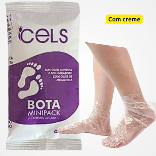 Botas Descartáveis com Emoliente 18 pares Cels para unhas