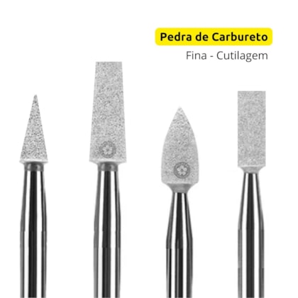 Broca de Pedra de Carbureto Branca para cutilagem - Fina