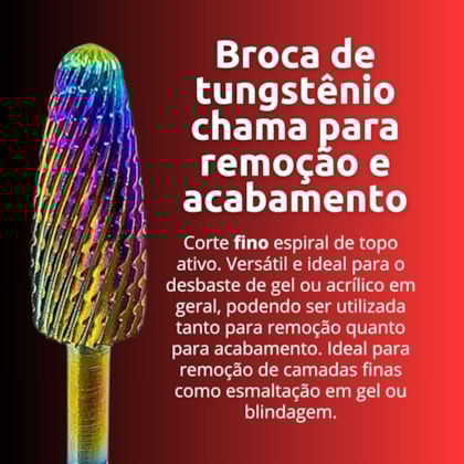 Broca de tungstênio Chama espiral corte fino
