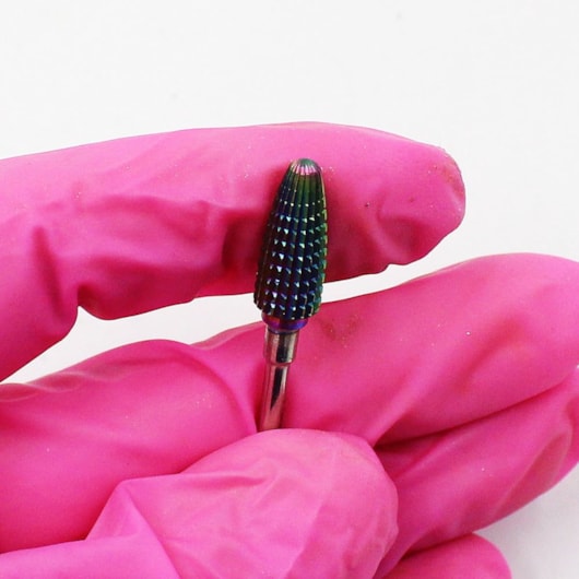 Broca de Tungstênio Helen Color Chama Corte Linear Topo Ativo para unhas