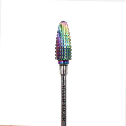 Broca de Tungstênio Helen Color Chama Corte Linear Topo Ativo para unhas