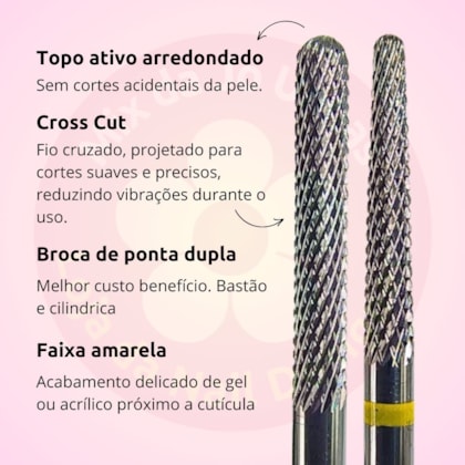 Broca de Tungstênio Lápis e bastão Corte extra fino D&Z 218 dupla