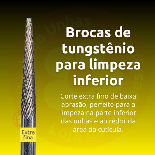 Broca de tungstênio ponta de lápis corte extra fino Helen Color 41 para unhas