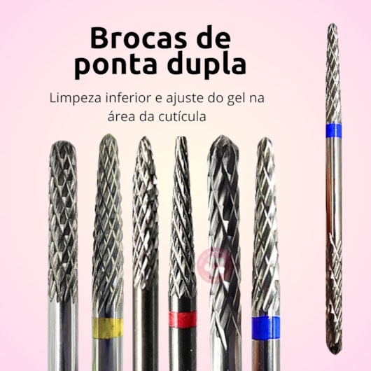 Broca de Tungstênio ponta dupla Limpeza inferior para unhas