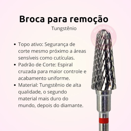 Broca de Tungstenio Tronco Staleks Pro Fina para unhas