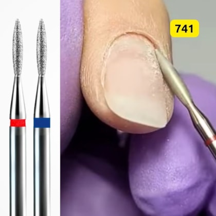 Broca Diamantada 741 para cutículas Brilho Corte:Médio (Azul)