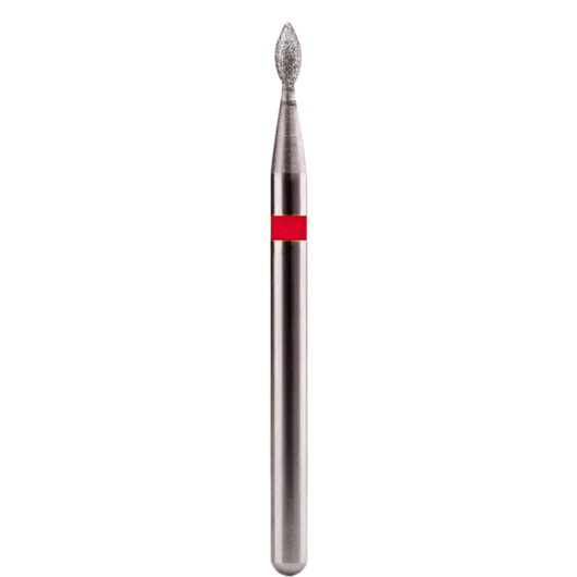 Broca Diamantada 829 mini chama para cutículas Brilho Azul e Vermelha Corte:Médio (Azul) para unhas