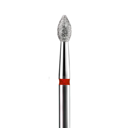 Broca Diamantada 858 chama para cutículas Brilho Azul e Vermelha Corte:Médio (Azul) para unhas