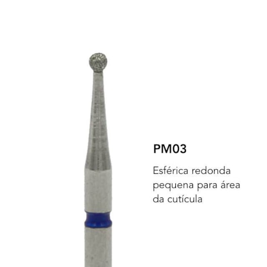 Broca diamantada brilho - BRL-PM03 para área da cutícula para unhas