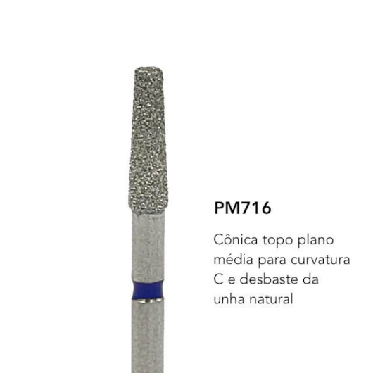 Broca Diamantada Brilho - modelo:Pm-716 para unhas