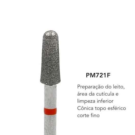 Broca Diamantada Brilho - modelo:Pm-721f para unhas