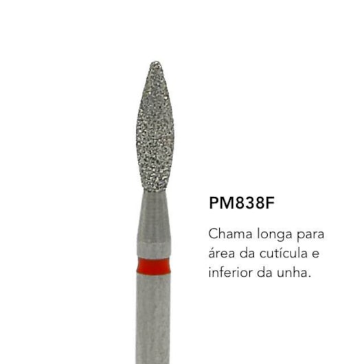 Broca Diamantada Brilho - modelo:Pm-838f para unhas