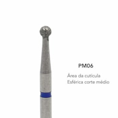 Broca diamantada brilho - PM-06 para área da cutícula Broca diamantada brilho - PM-06 para área da cutícula