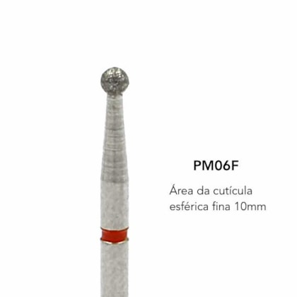 Broca diamantada brilho - PM-06F para área da cutícula