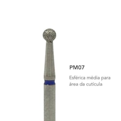 Broca diamantada brilho - PM-07 para área da cutícula