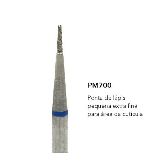 Broca diamantada brilho - PM-700 para área da cutícula para unhas