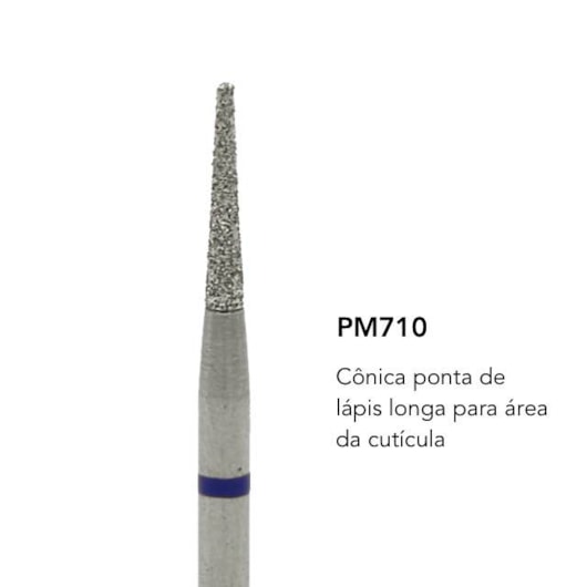 Broca diamantada brilho - PM-710 para área da cutícula para unhas