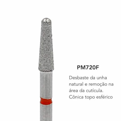 Broca diamantada brilho - PM-720F para desbaste da unha natural
